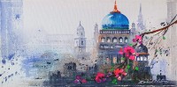 Zahid Ashraf, 08 x 16 inch, Acrylic on Canvas, Cityscape Painting, AC-ZHA-115